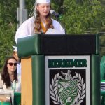 A speaker at the Class of 2021 graduation