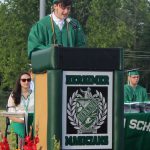 A speaker at the Class of 2021 graduation