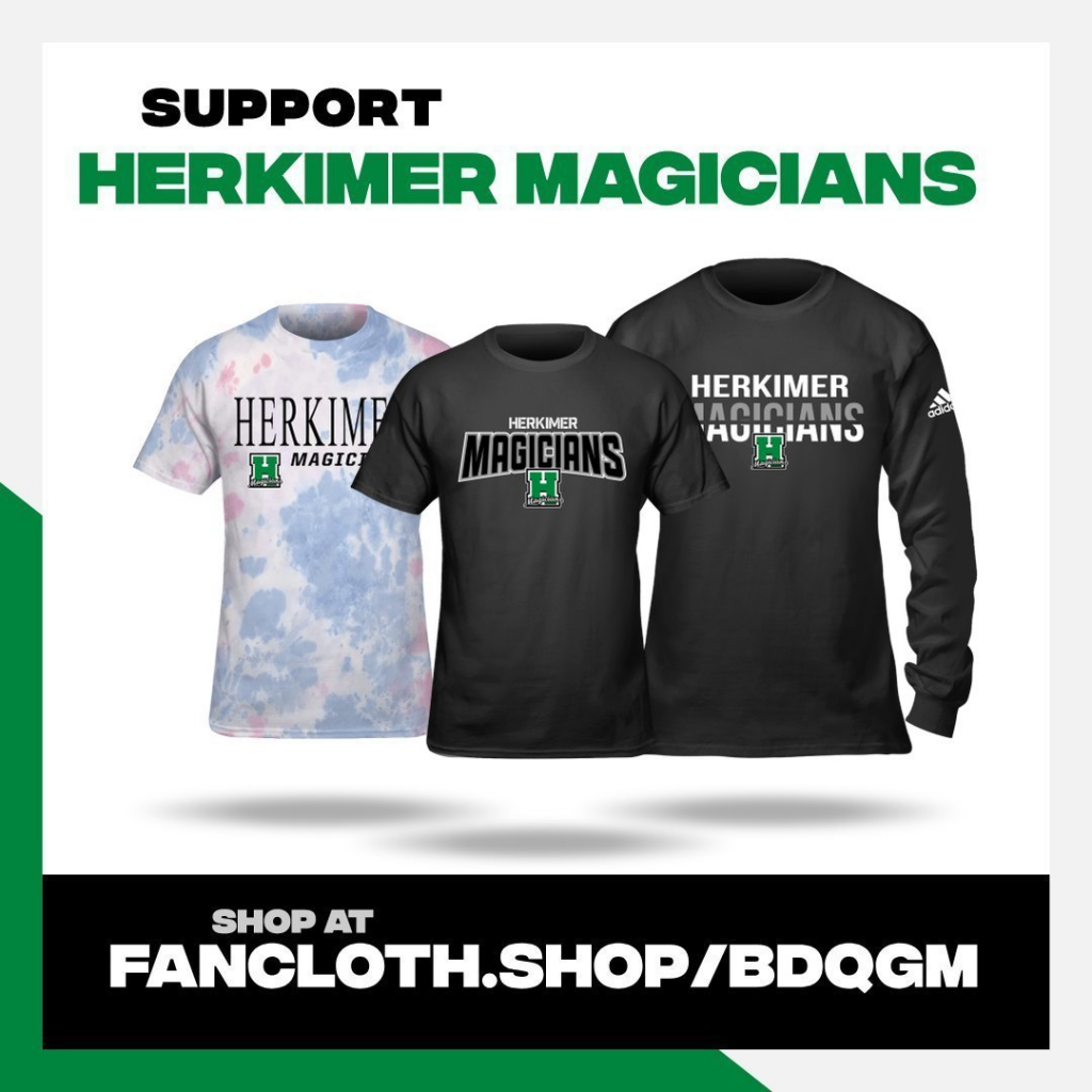 Herkimer Magicians clothing items available through fundraiser and a link to shop at fancloth.shop/bdqgm