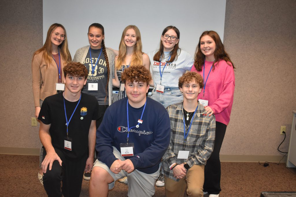 Herkimer students posing at the Youth Summit at Herkimer College