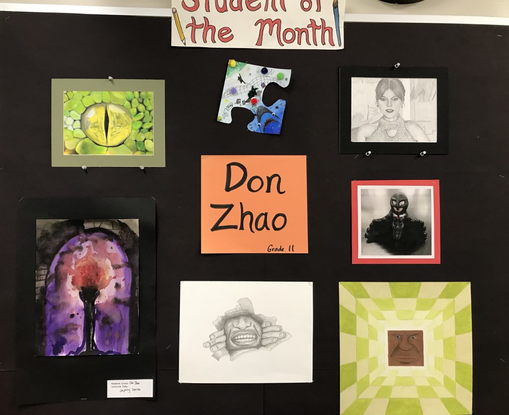 Don Zhao Art Student of the Month January 2023 artwork