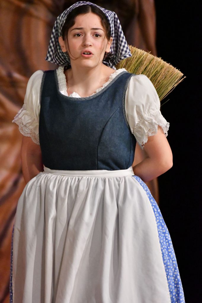 Student playing Cinderella on stage