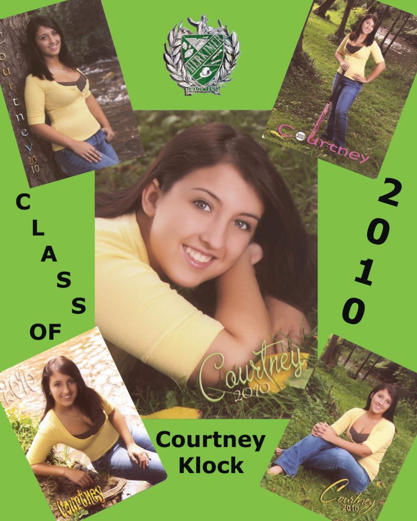 Courtney Klock 2010 senior pictures collage