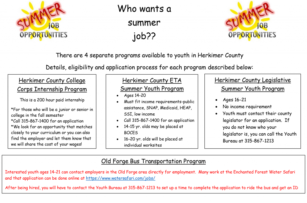 Summer job opportunities image