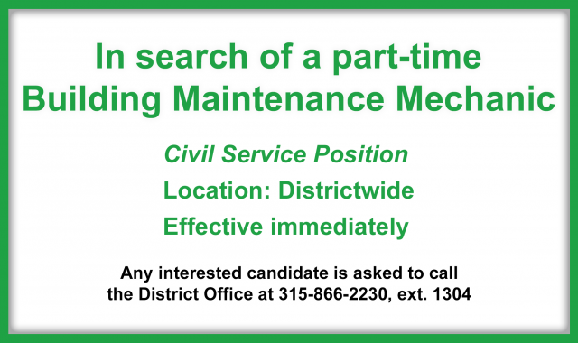 Employment opening for a building maintenance mechanic