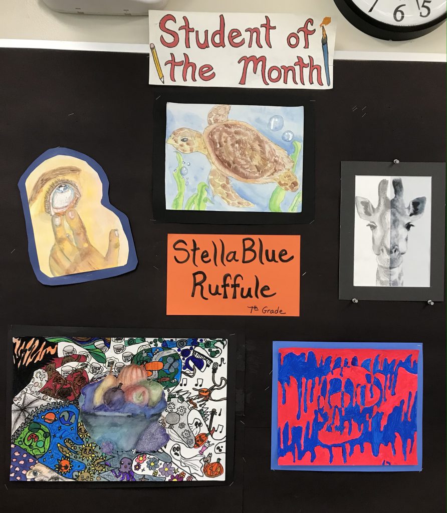 Artwork by June 2023 Art Student of the Month StellaBlue Ruffule