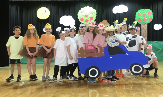 Summer drama production students