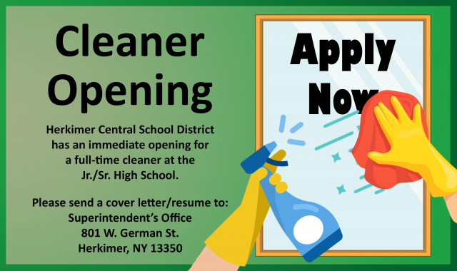 Cleaner Opening Apply Now