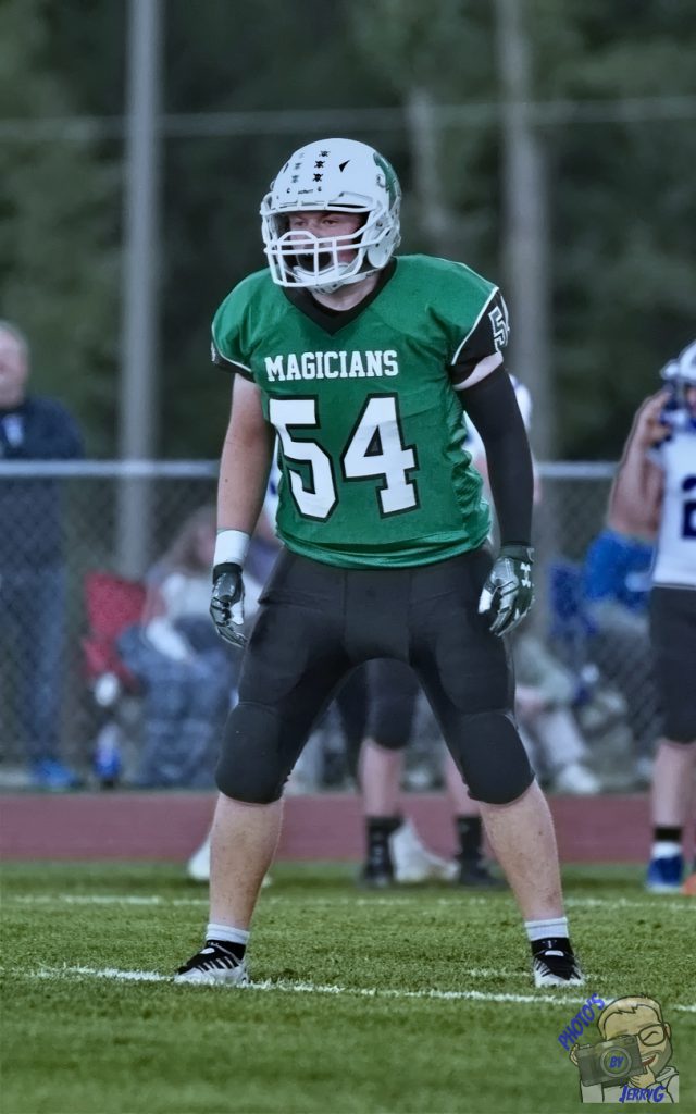 Herkimer senior Michael Goodson on the football field