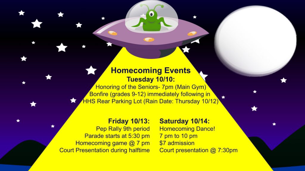 Homecoming event schedule