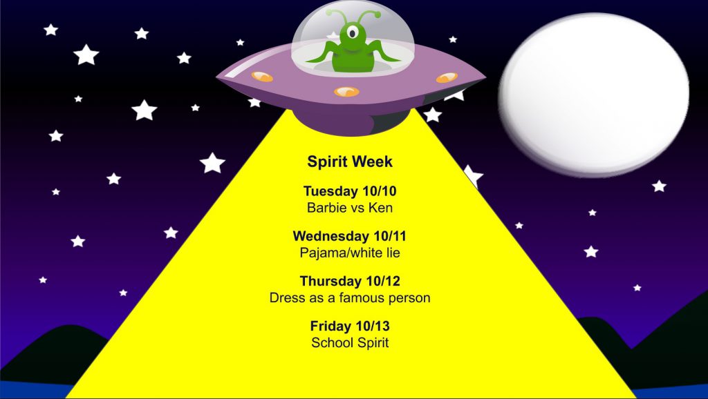 Spirit Week schedule