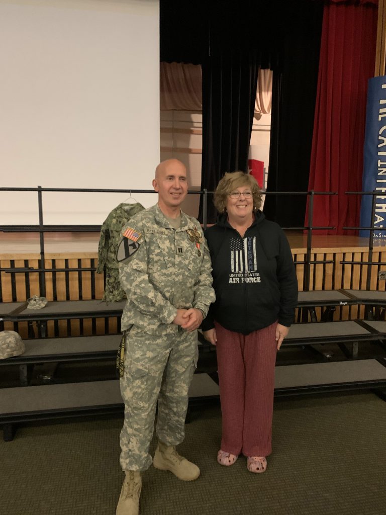 Herkimer teachers Nick Sheldon and Leah Peyton posing together