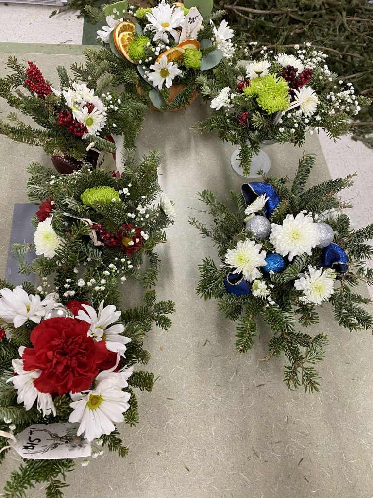 Holiday centerpiece made by agriculture students