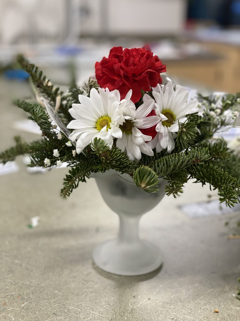 Holiday centerpiece made by agriculture students