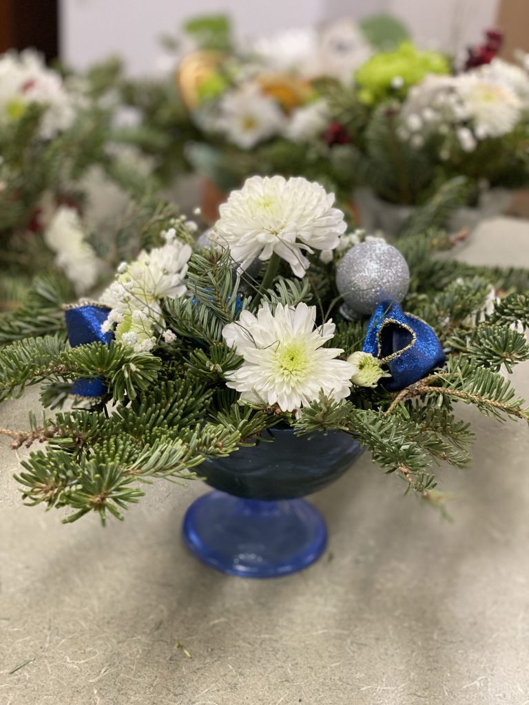 Holiday centerpiece made by agriculture students