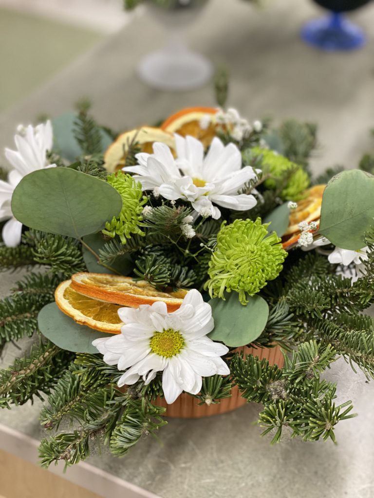 Holiday centerpiece made by agriculture students