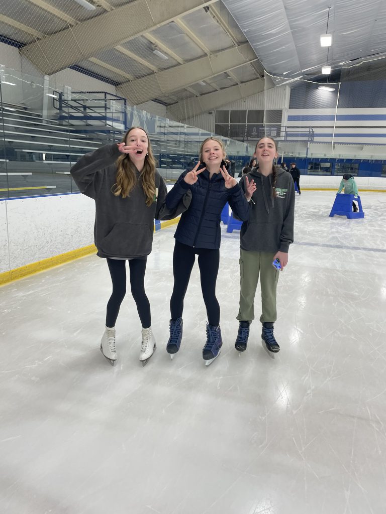 Eighth graders at the Whitestown Ice Rink