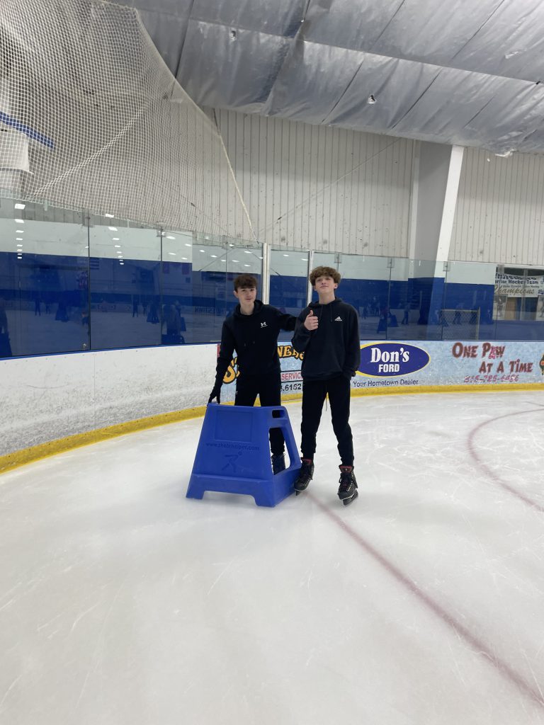Eighth graders at the Whitestown Ice Rink
