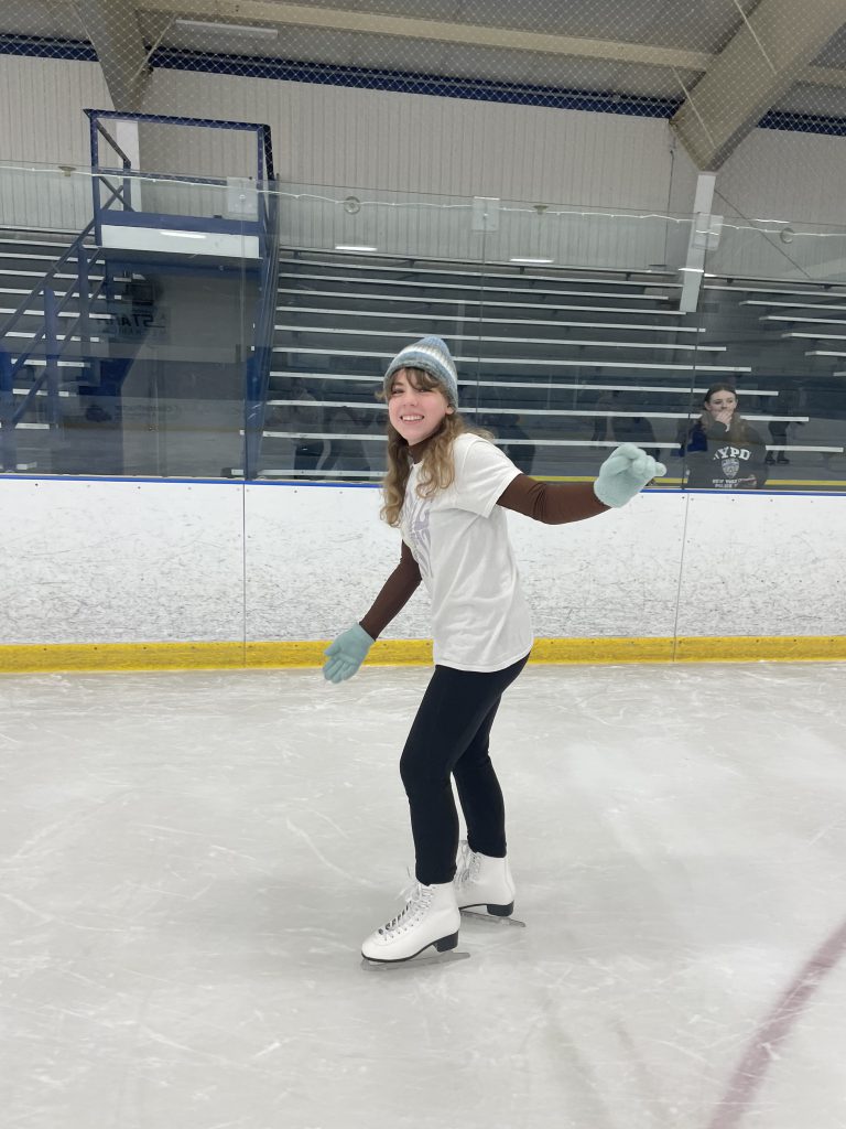 Eighth graders at the Whitestown Ice Rink