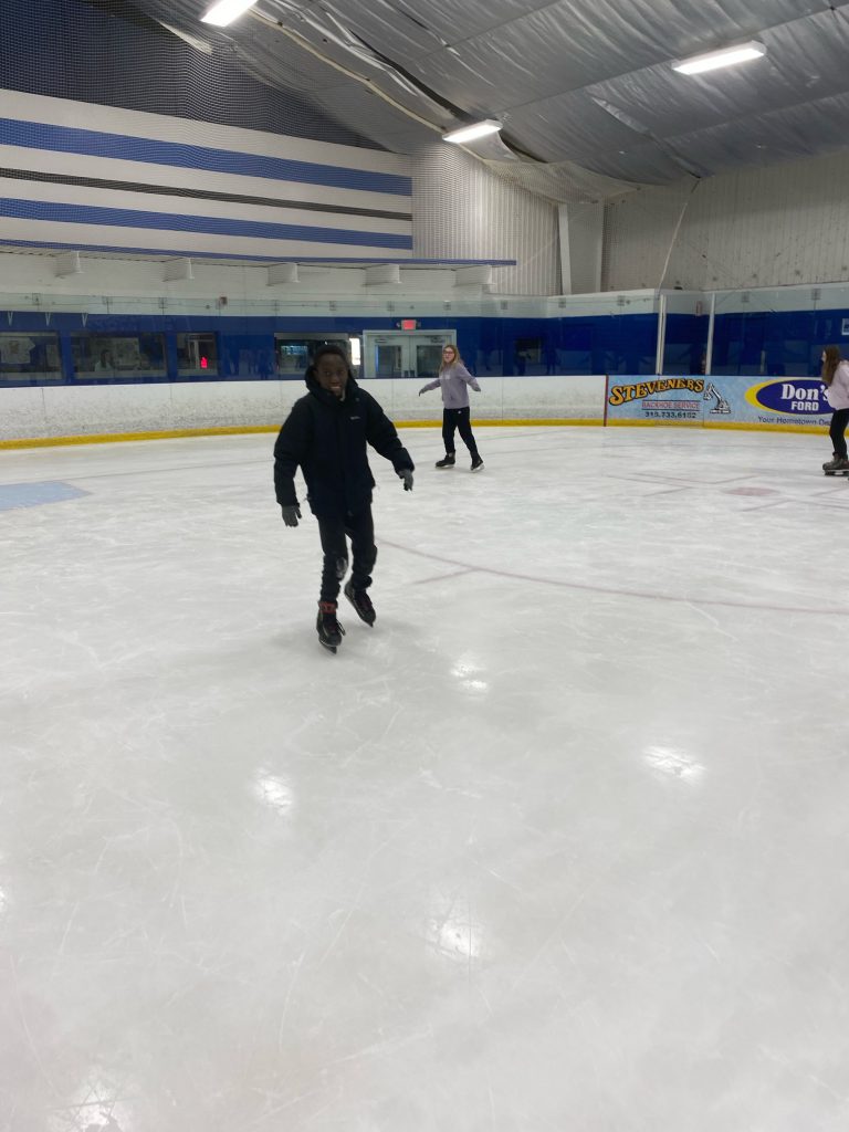 Seventh graders on field trip to Whitestown Ice Rink.