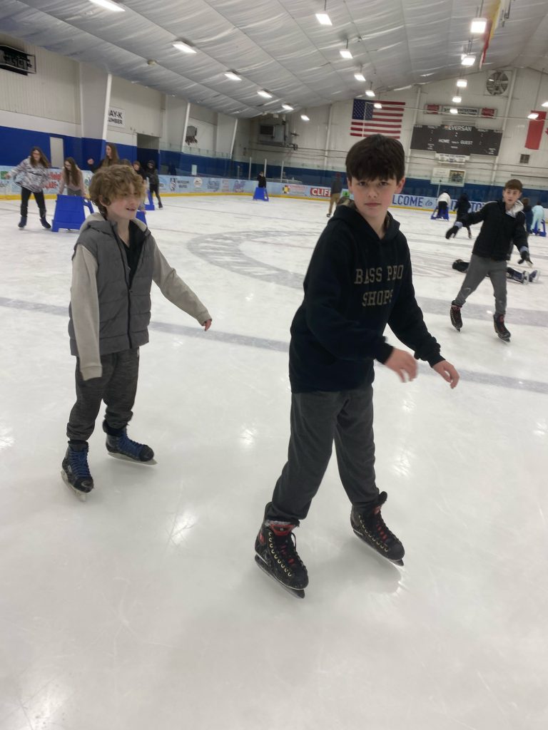 Seventh graders on field trip to Whitestown Ice Rink.