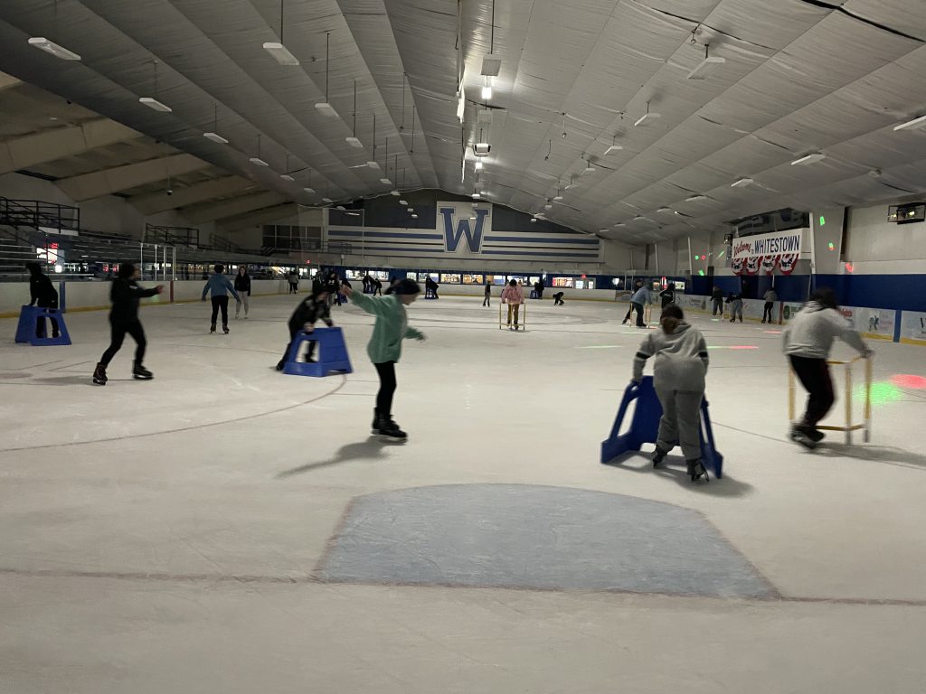 Eighth graders at the Whitestown Ice Rink