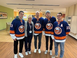 Heather Spanfelner with New York Islanders