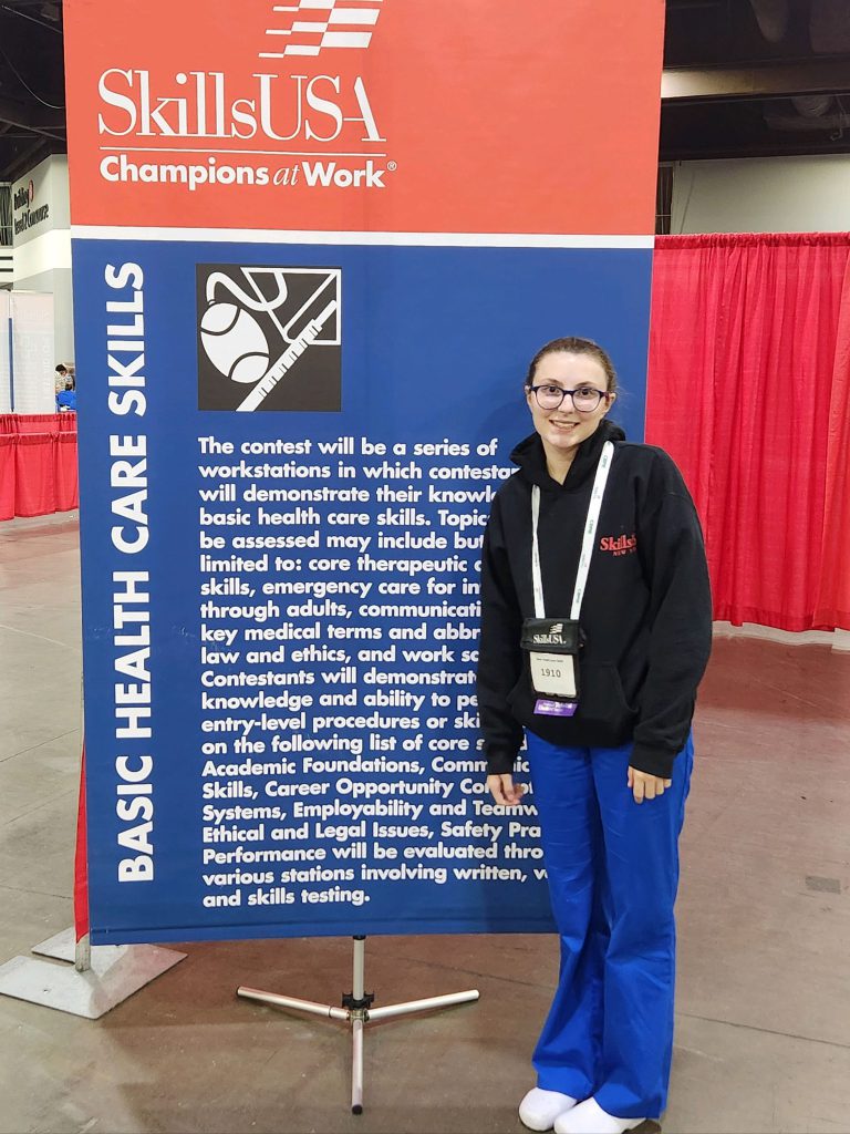 Zoey Caldwell at national SkillsUSA competition