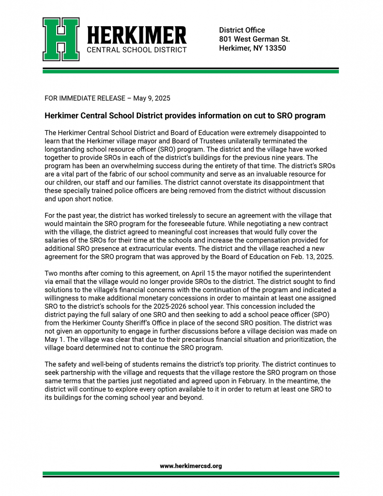 SRO statement letter