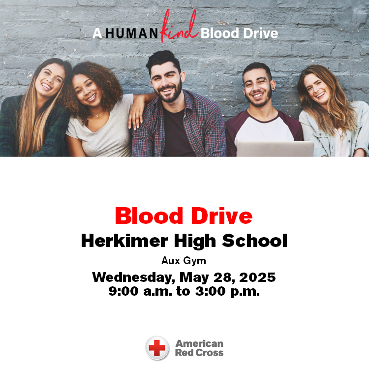 Five people with info about the blood drive on May 28