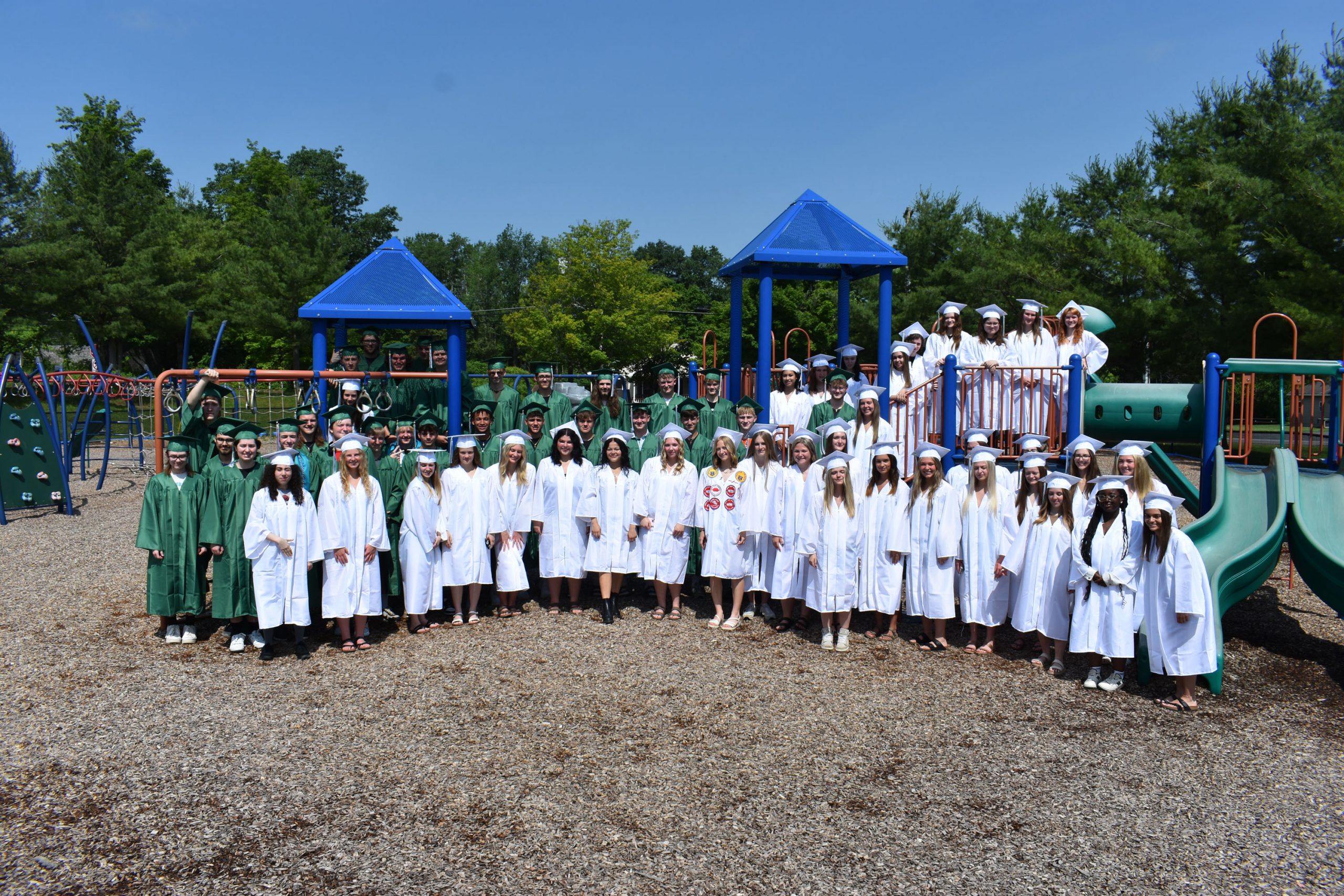 Herkimer Class of 2025 poses on playground