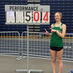 Student Rylie Biamonte in track uniform