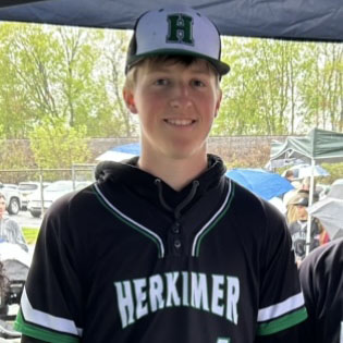 Student Brady Saunders in baseball uniform