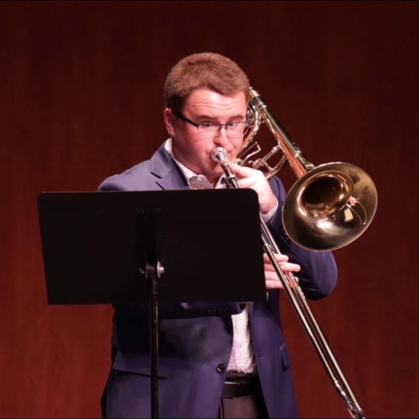 Aaron Baldwin playing an instrument