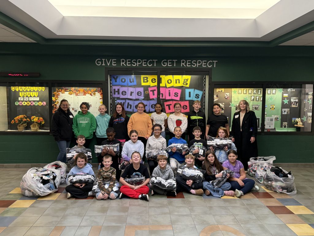 Fifth Grade Student Council and Catholic Charities representative