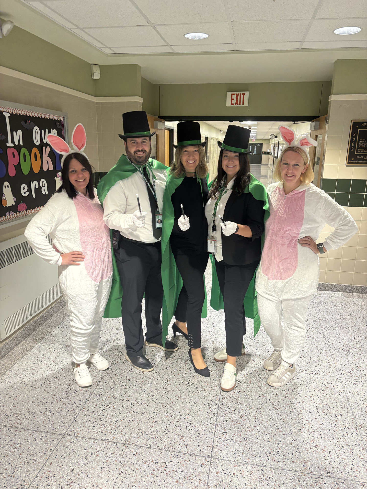 Middle-High School admin in magic and bunny gear