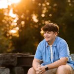 Peyton Gillen sitting outside