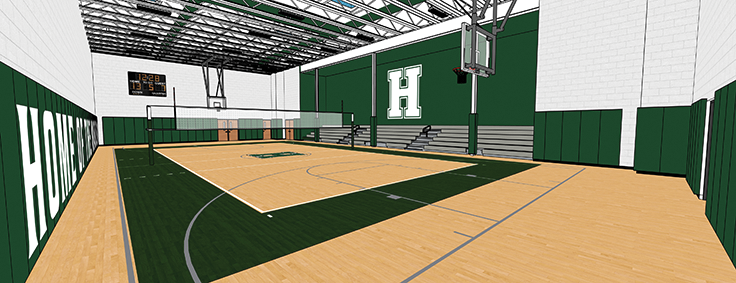 Rendering of new auxiliary gym