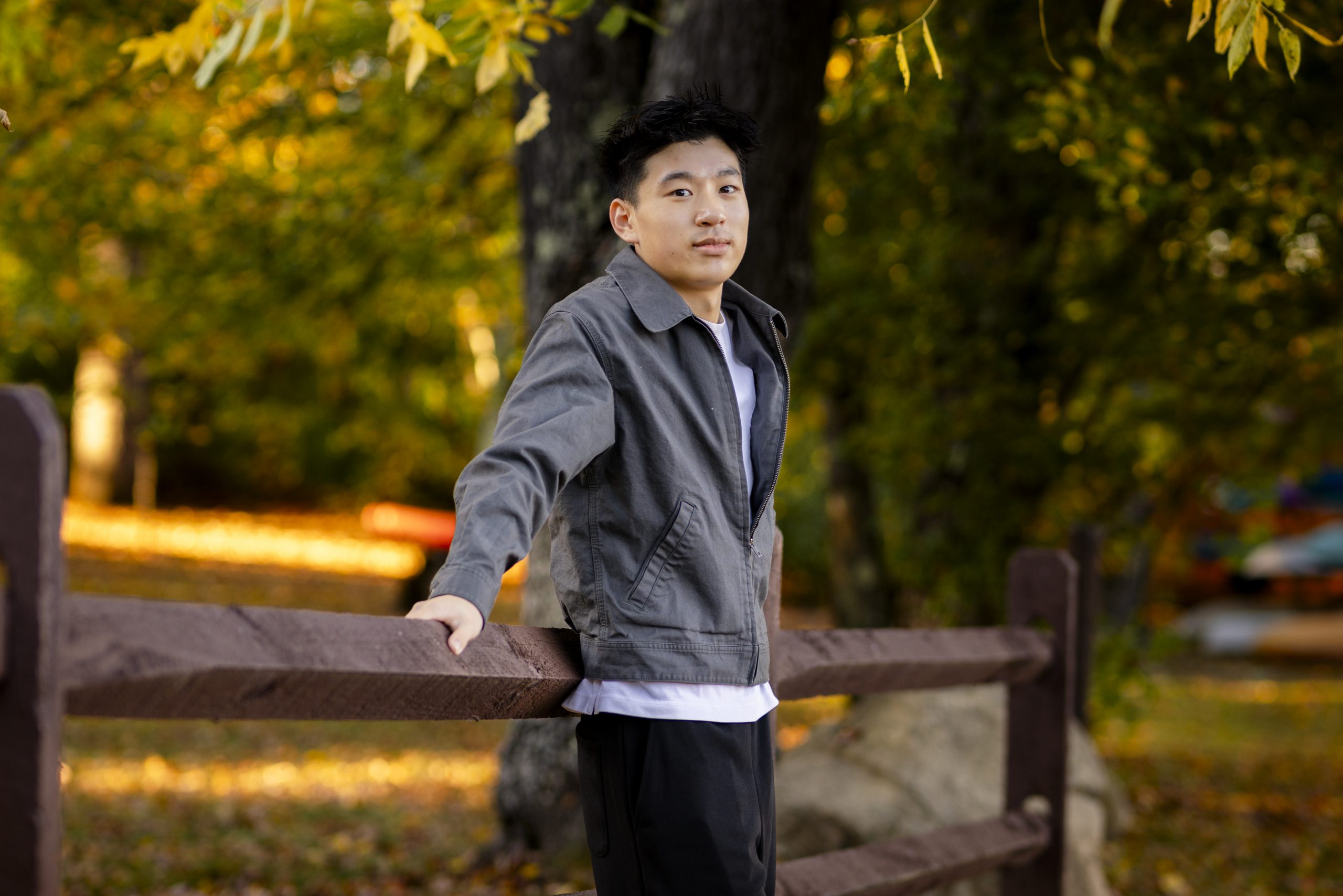 Johnny Xiao outside in front of trees