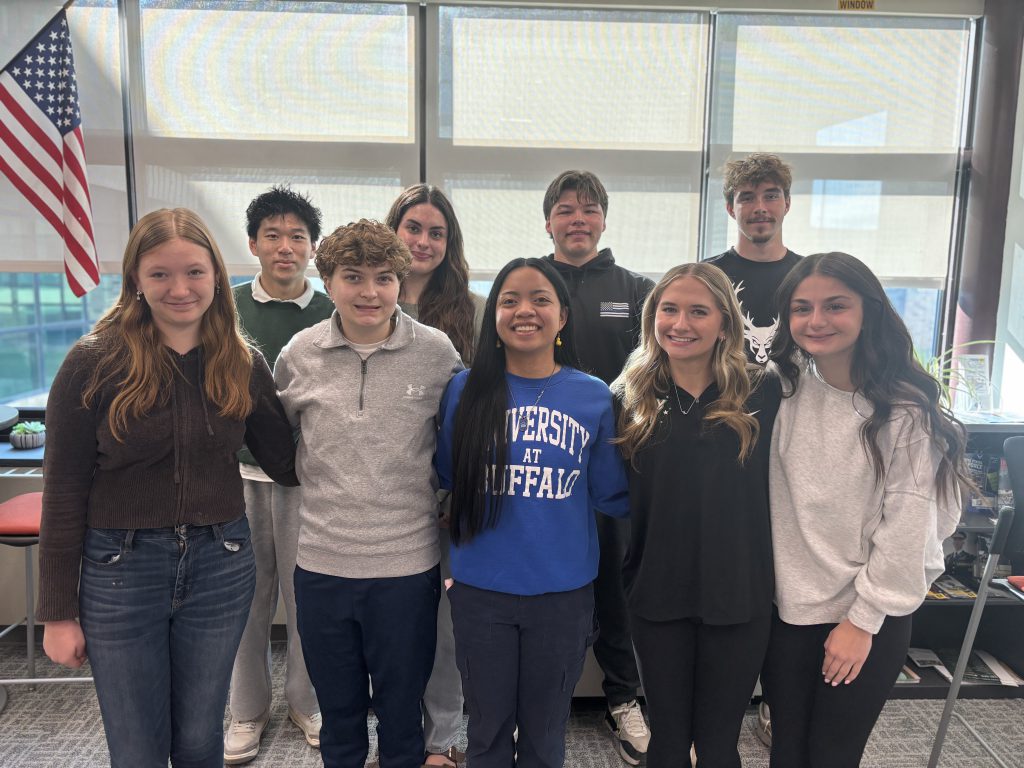 Nine students from the Herkimer CSD top 10 posing together for another photo