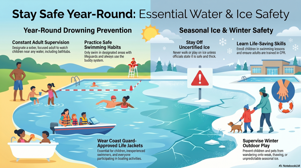 Year-Round Water Safety Guide Infographic
