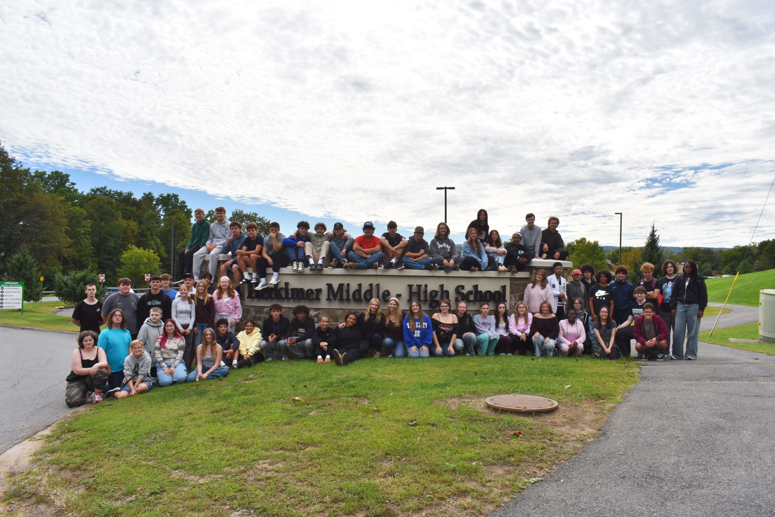 Class of 2027 by Middle-High School sign